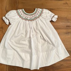 12 mo Rosalina smocked Christmas dress